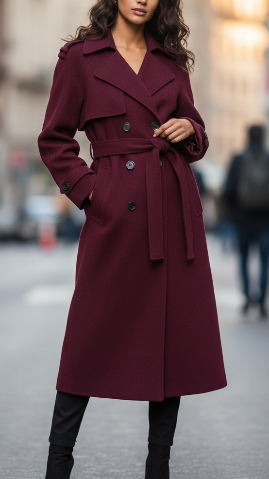 Cora | Women’s Waist Tie Belt Trench Coat