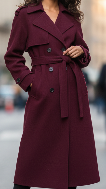 Cora | Women’s Waist Tie Belt Trench Coat