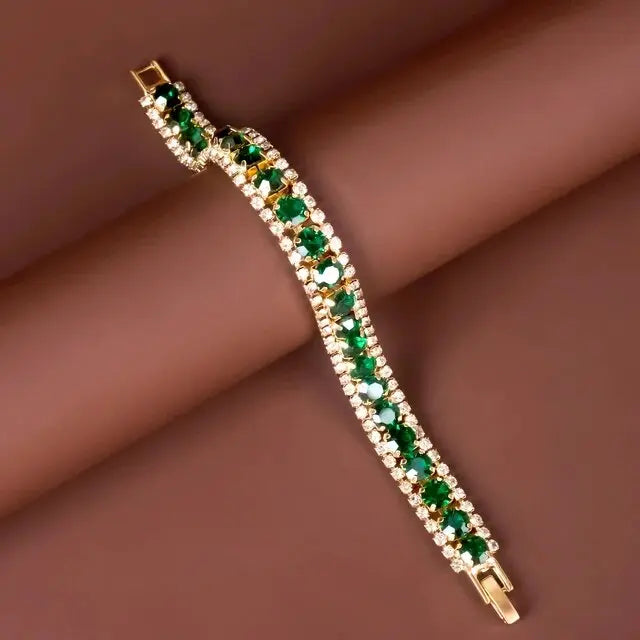 Eliza | Women's Emerald Green Tennis Bracelet