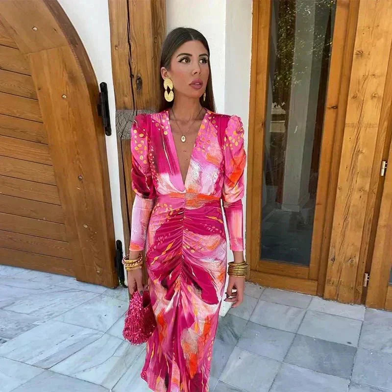 Tomina | Women's Summer Floral Wedding Guest Dress