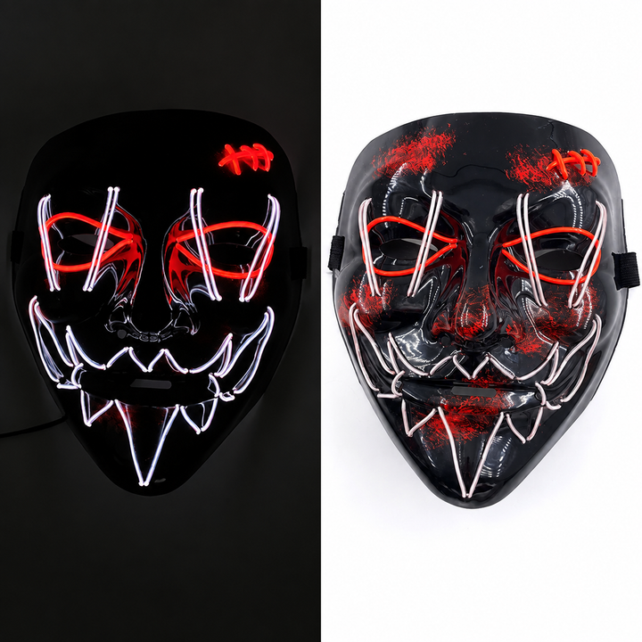 Halloween LED Purge Mask With Neon Glow
