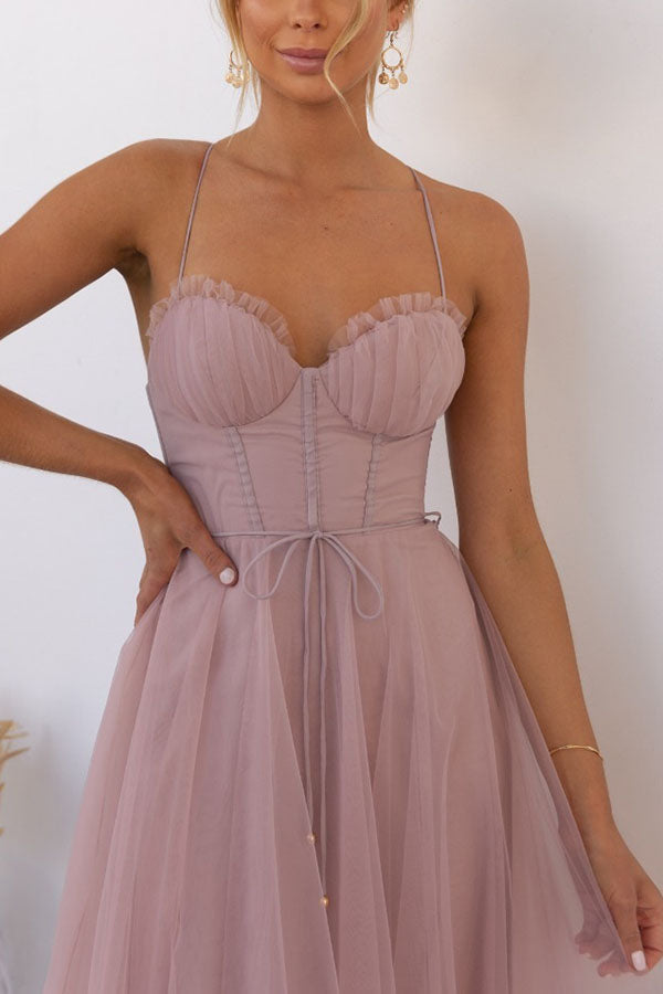 Ella | Women's Elegant Spaghetti Strap Chiffon Dress