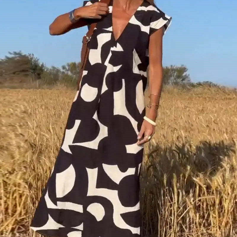 Zyvoria | Women’s Summer V-Neck Maxi Dress