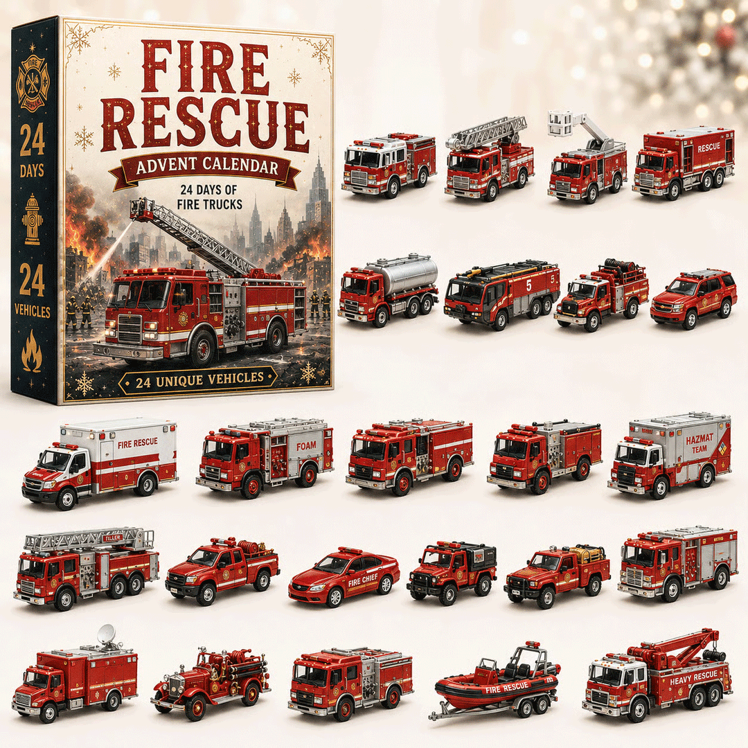 Fire Truck Advent Calendar 24-Day Collectible