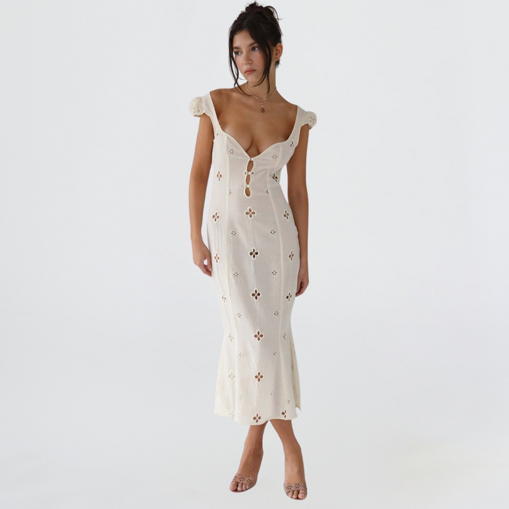 Ruby | Women’s Vintage Floral Designed Midi Dress