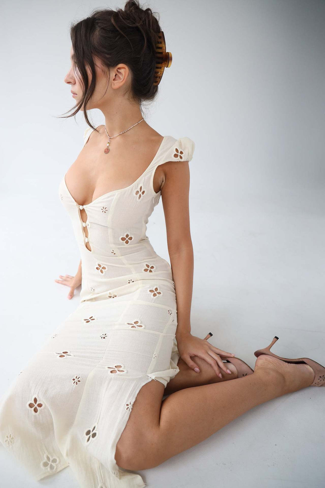 Ruby | Women’s Vintage Floral Designed Midi Dress