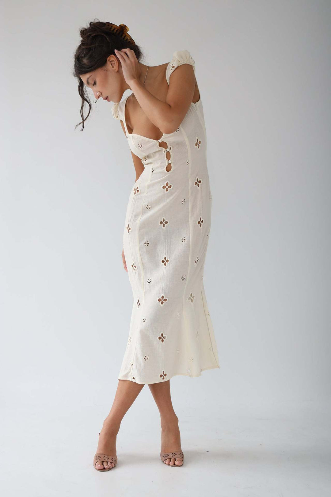 Ruby | Women’s Vintage Floral Designed Midi Dress