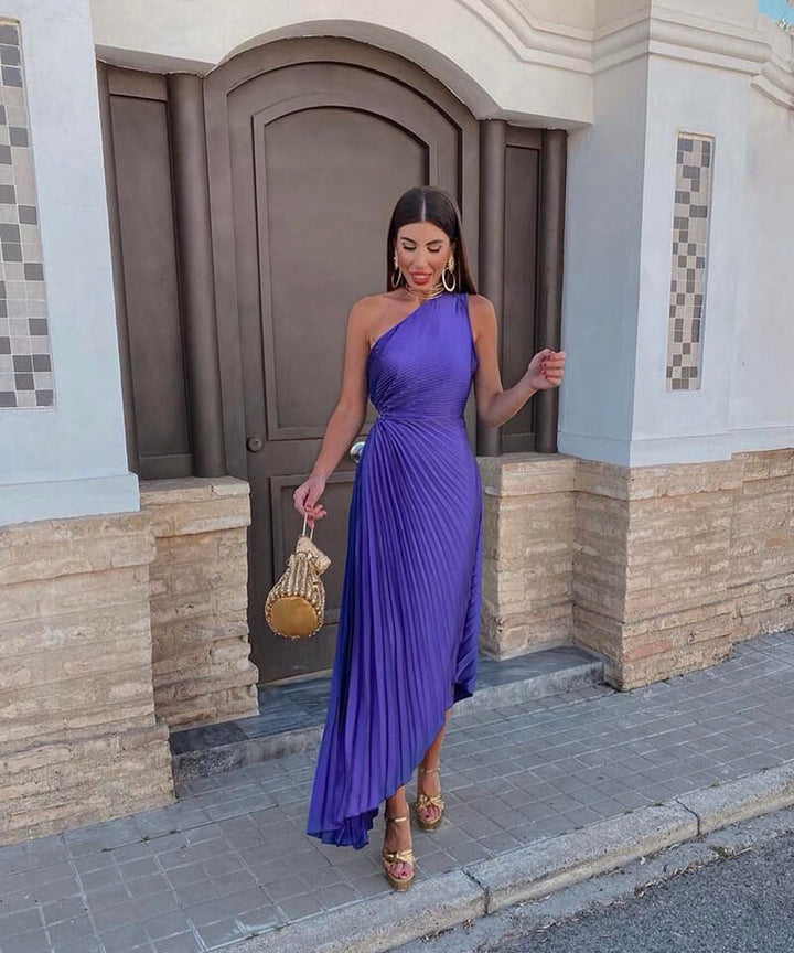 Sienna | Women’s Elegant Pleated Wedding Guest Dress