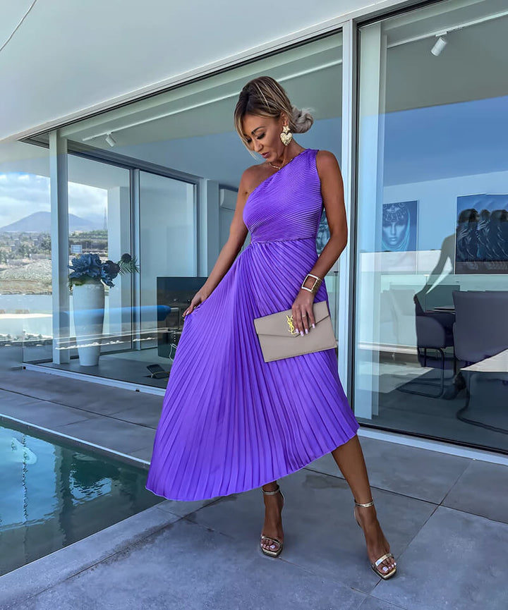 Sienna | Women’s Elegant Pleated Wedding Guest Dress