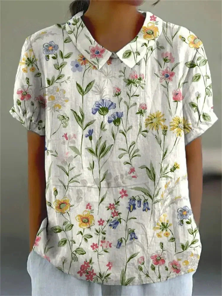 Tessa | Women's Floral Print V-Neck Casual Blouse
