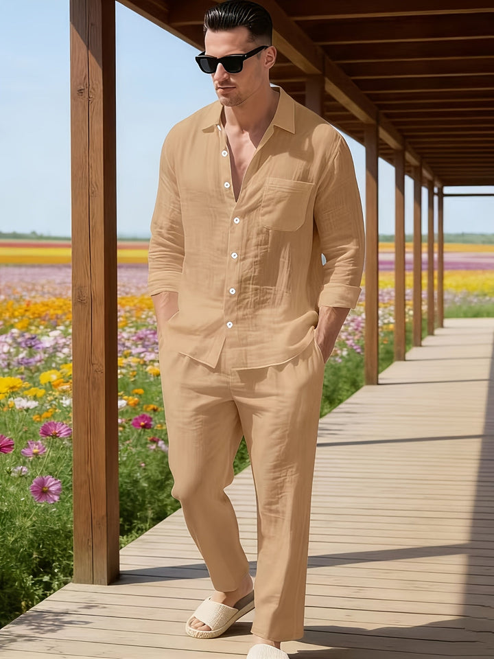 York | Men's Button-Up Straight Leg Sets
