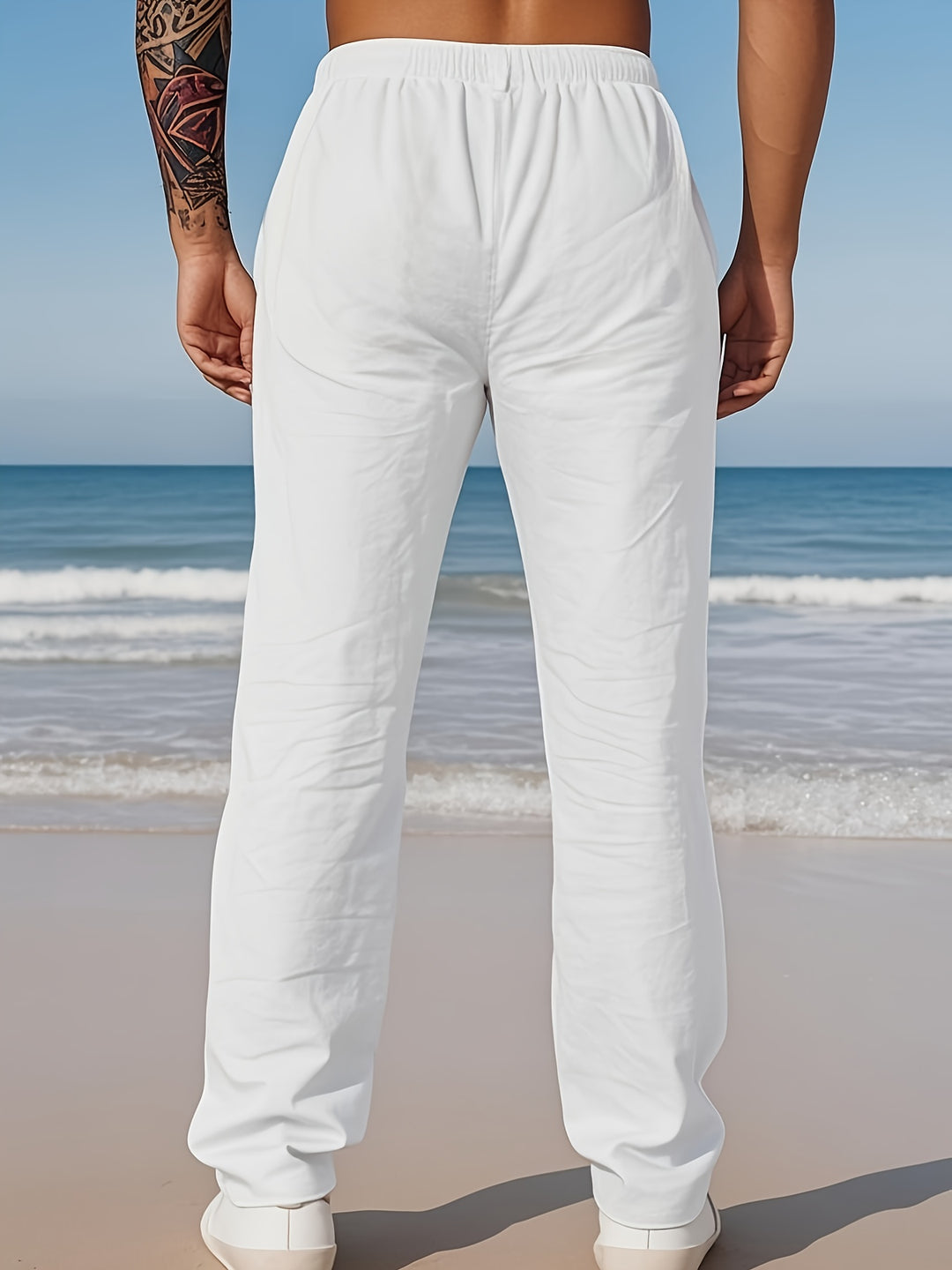 William | Men's Summer Elastic Waist Linen Pants