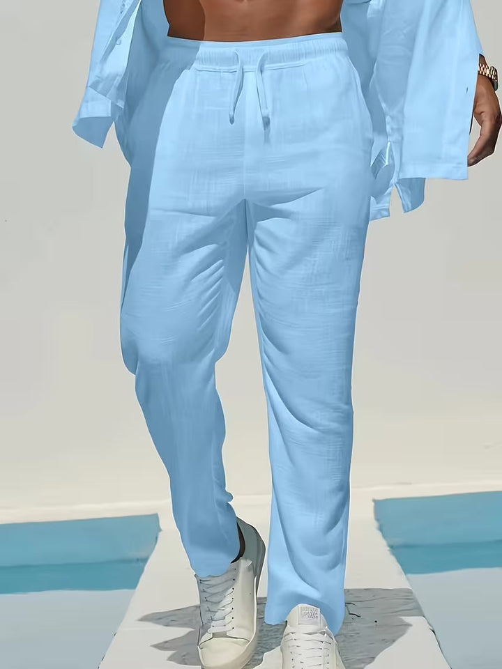 William | Men's Summer Elastic Waist Linen Pants