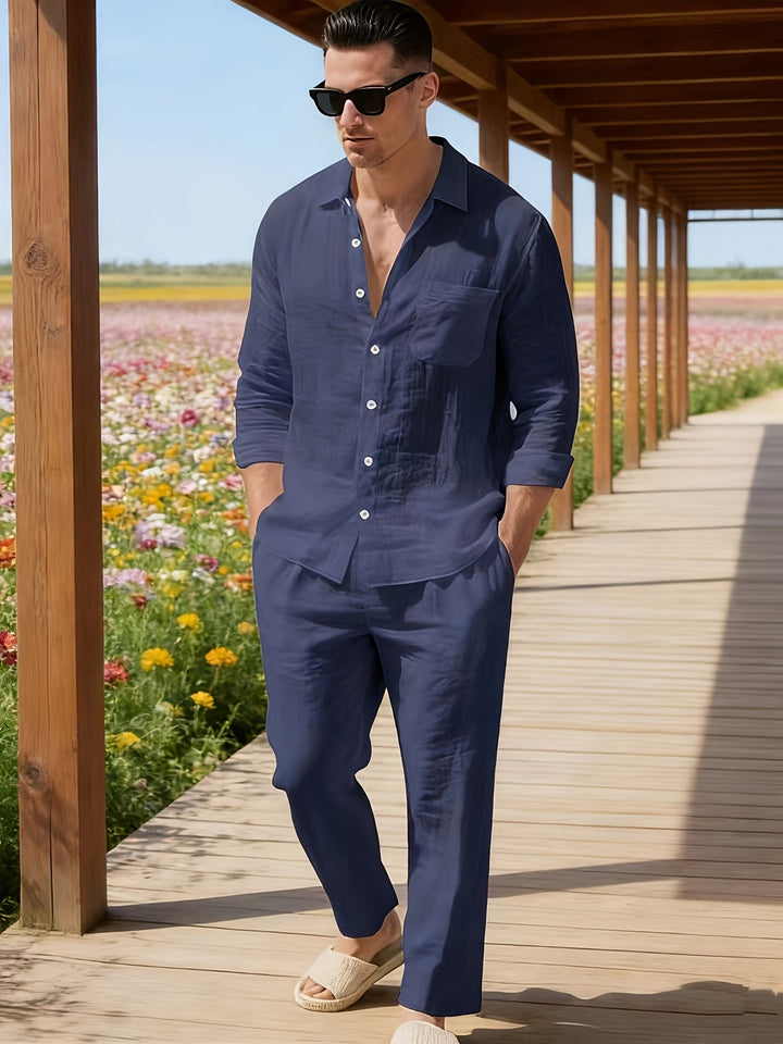 York | Men's Button-Up Straight Leg Sets
