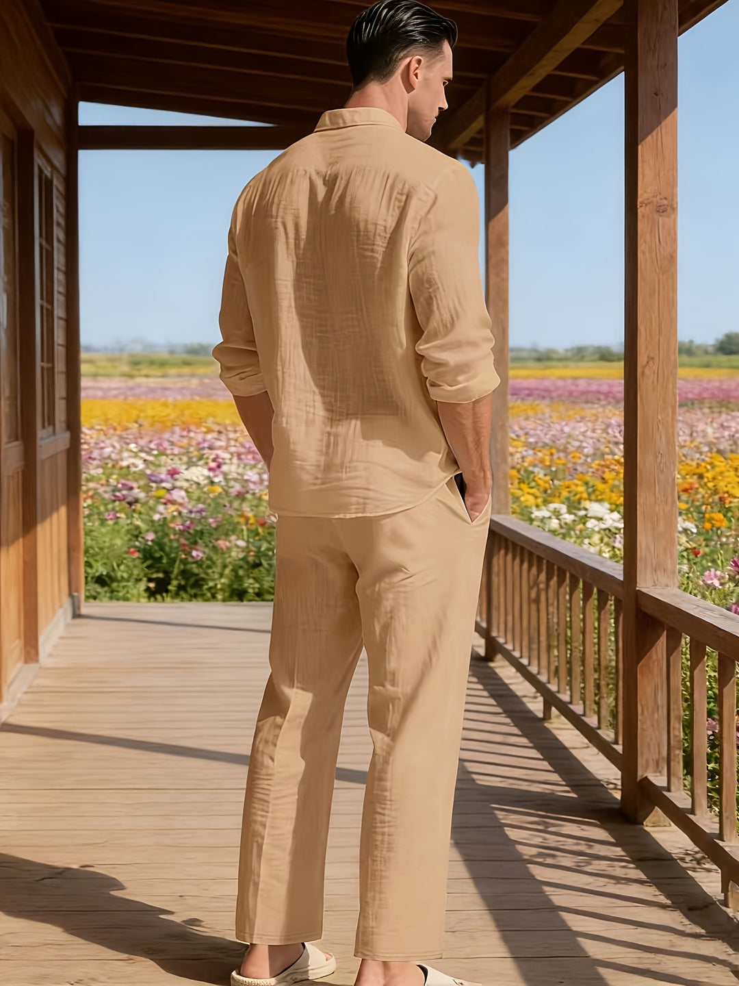 York | Men's Button-Up Straight Leg Sets