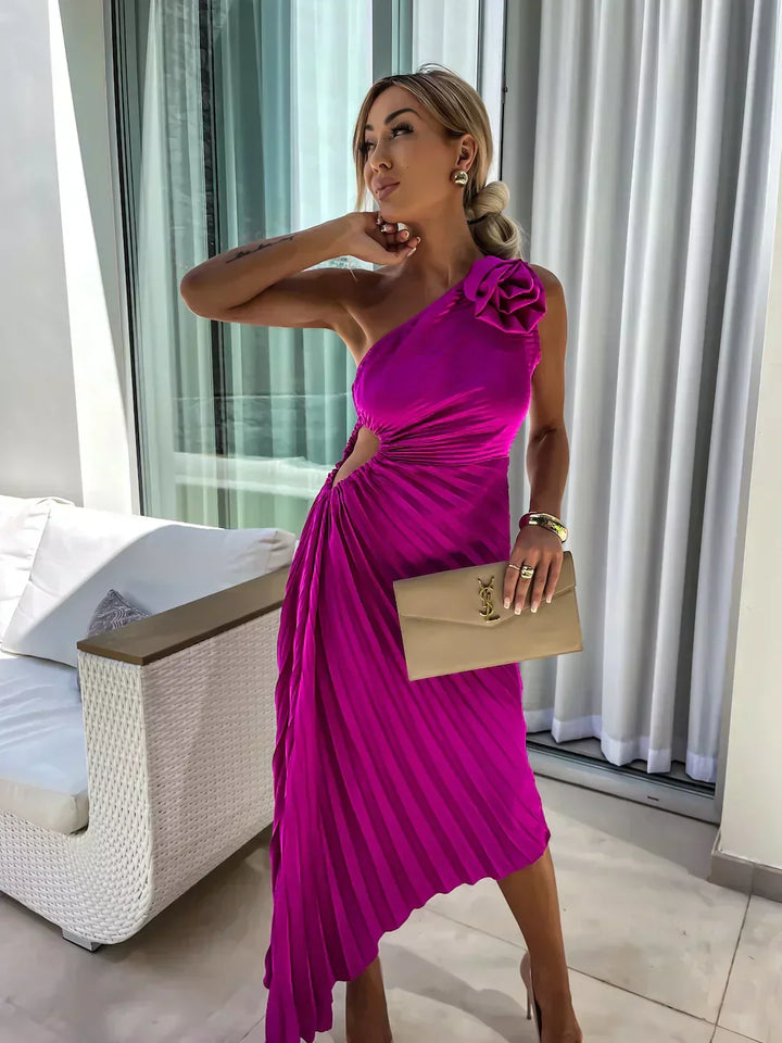 Briar | Women's Pleated Wedding Guest Midi Dress