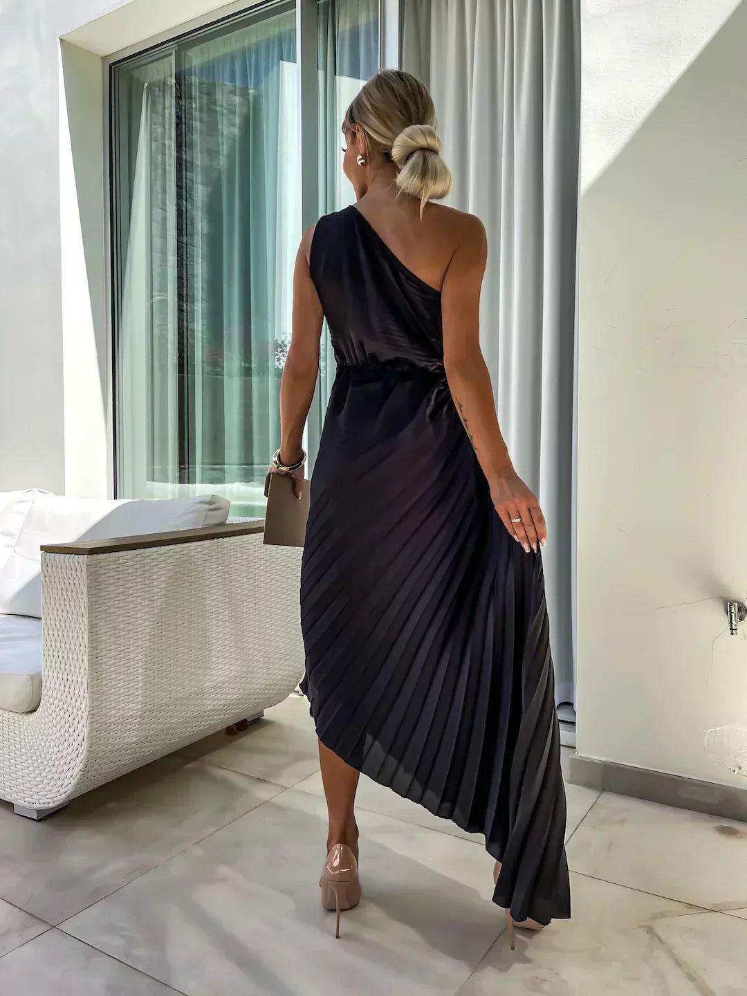Briar | Women's Pleated Wedding Guest Midi Dress