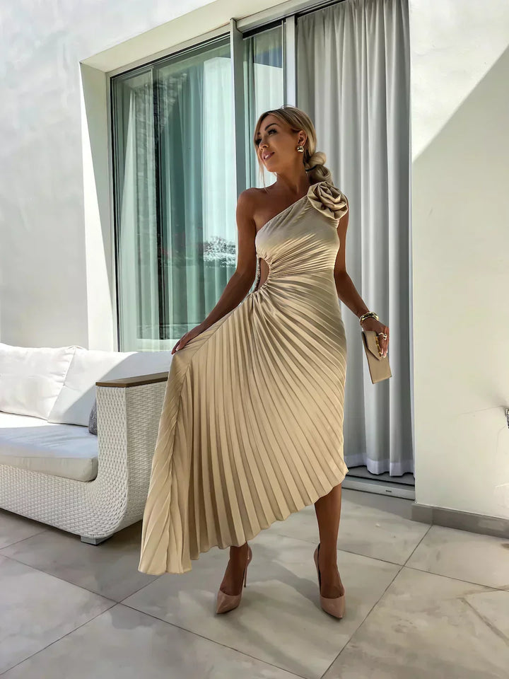 Briar | Women's Pleated Wedding Guest Midi Dress