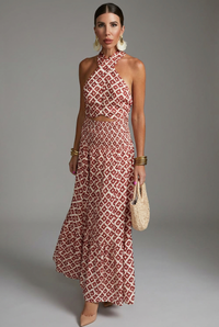 Evelina | Women’s Elegant Halterneck Wedding Guest Dress
