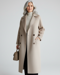 Grace | Women's Double-Breasted Wool Blend Trench Coat