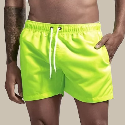 René | Men's Elastic Waist Slim Fit Swim Trunks
