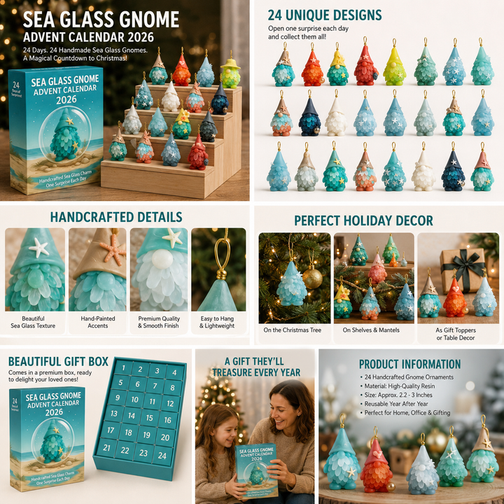 Handcrafted Gnome Advent Calendar 24-Day Reusable Set