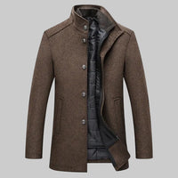 Mason | Men's Classic Wool Button Coat With High Collar