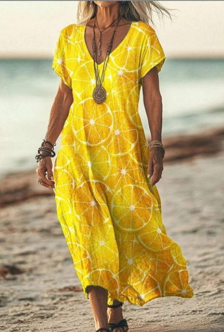 Wavira | Women's Floral V-Neck Midi Dress