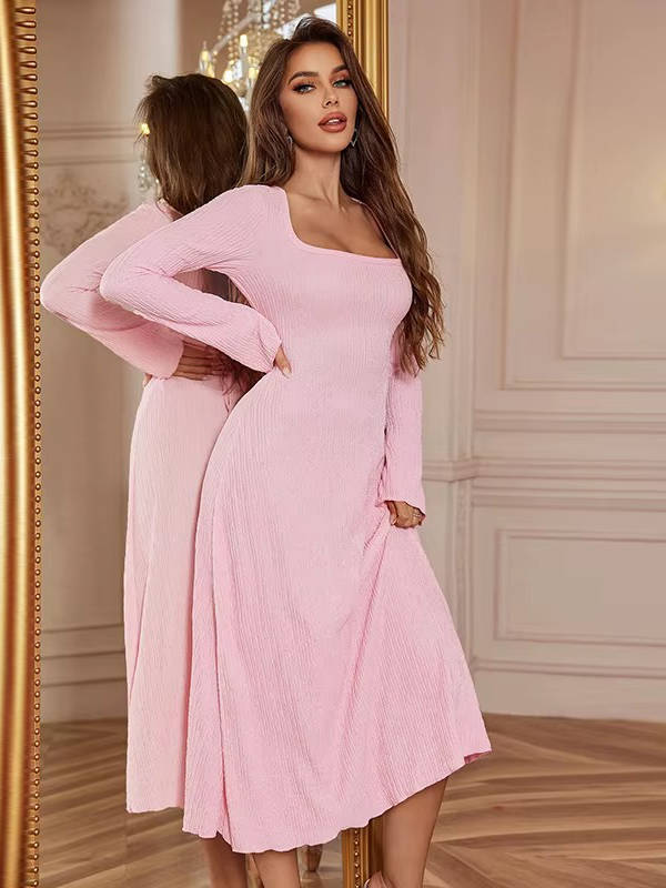 Erma | Women’s Square Neck Wedding Guest Midi Dress