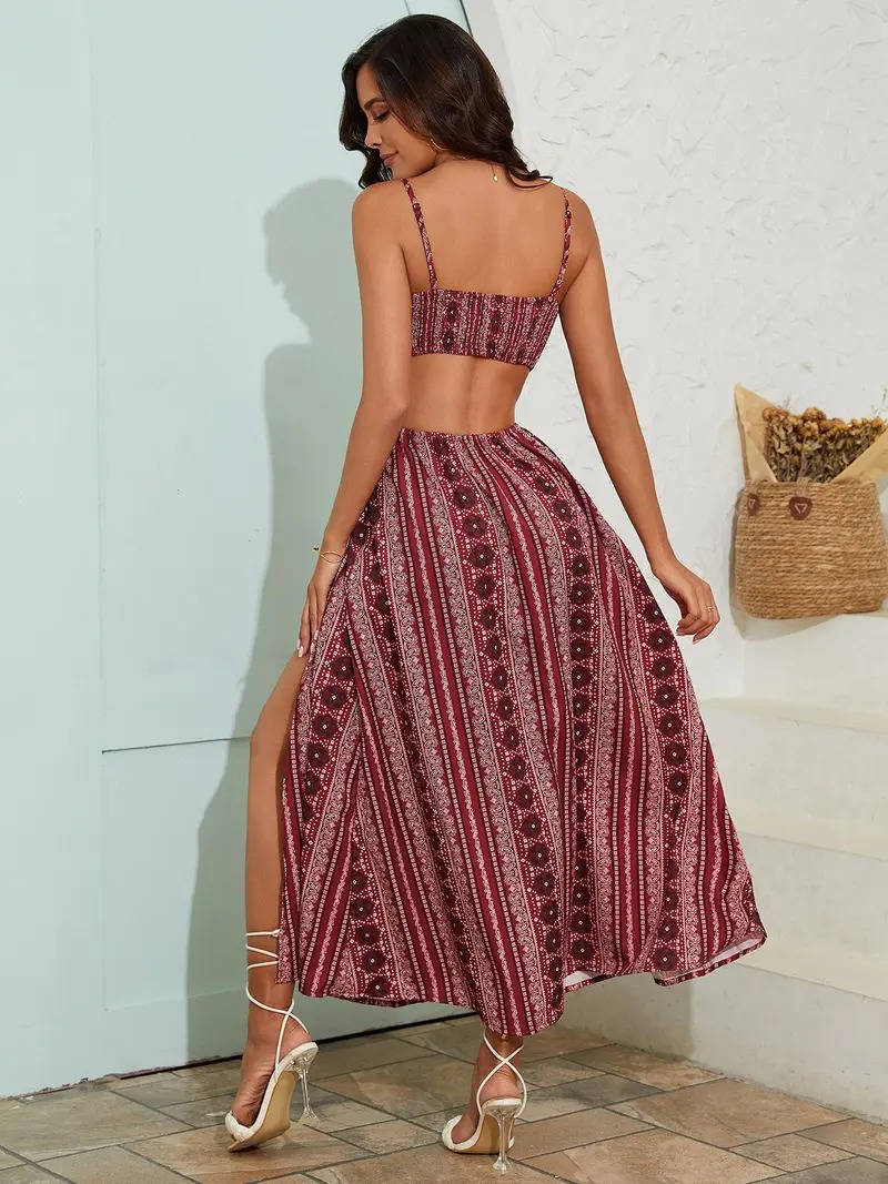 Valentina | Women’s Summer Out Cut Boho Maxi Dress