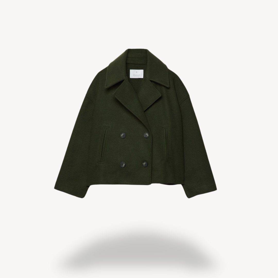 Isabella | Women's Boxy Double Breasted Wool Pea Coat