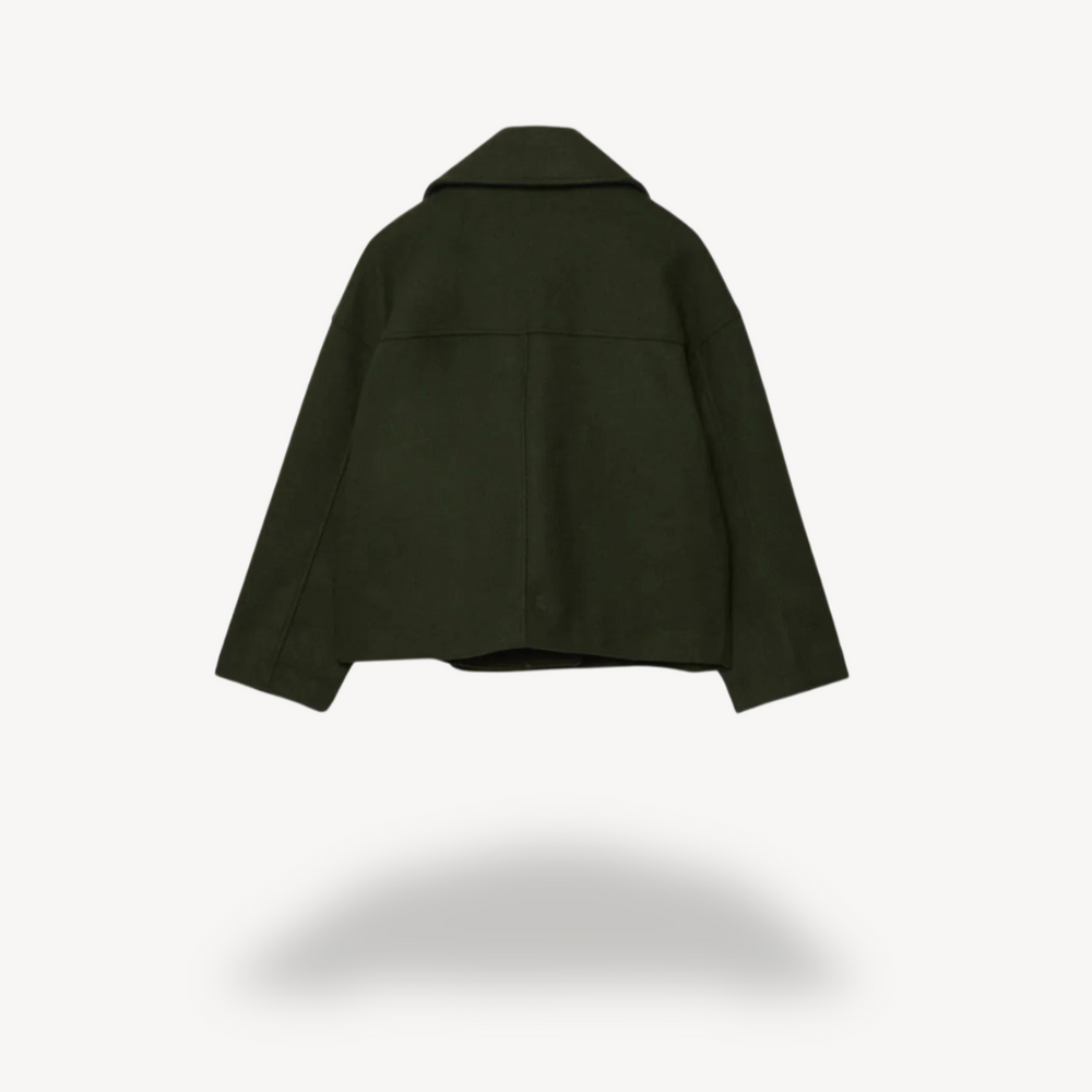 Isabella | Women's Boxy Double Breasted Wool Pea Coat