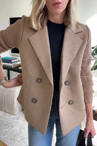 Aaliyah | Women's Double-Breasted Knit Sleeve Blazer