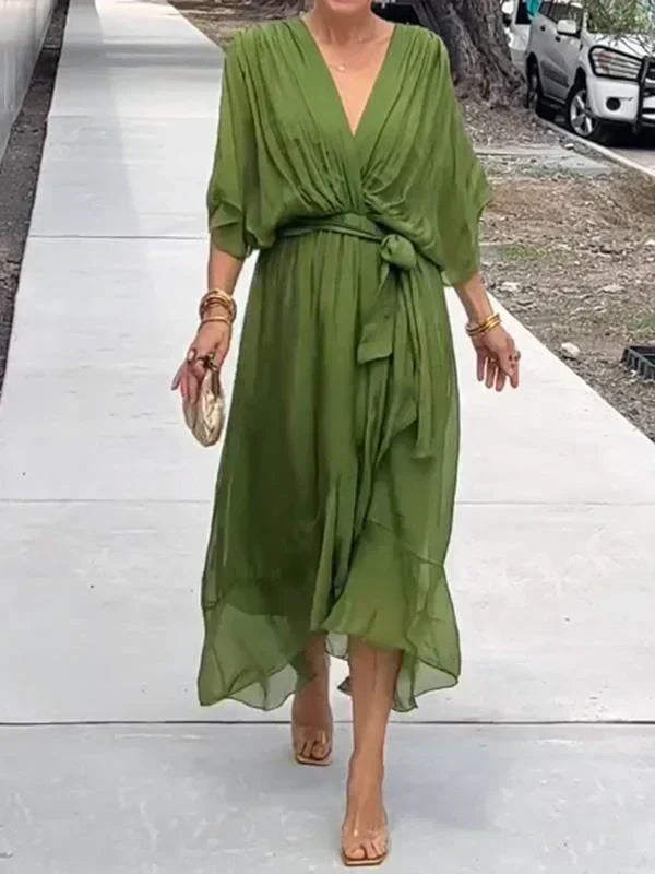 Alessia | Women's V Neck Summer Maxi Dress