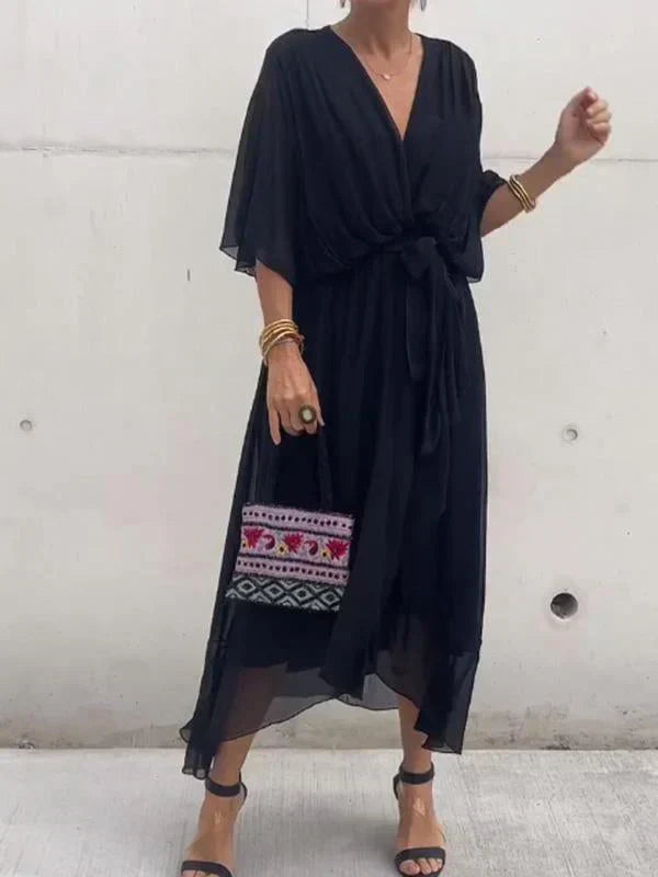 Alessia | Women's V Neck Summer Maxi Dress