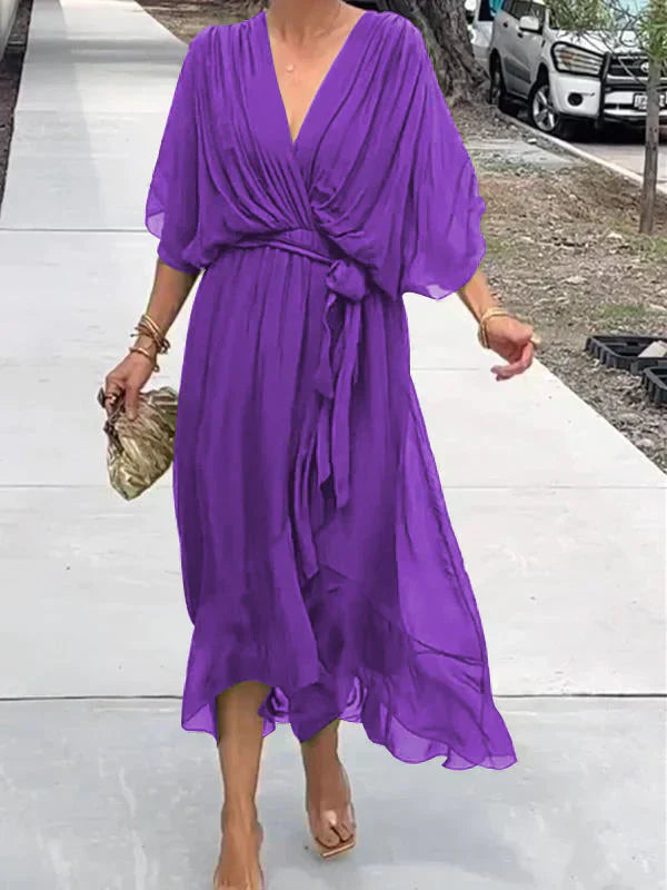 Alessia | Women's V Neck Summer Maxi Dress