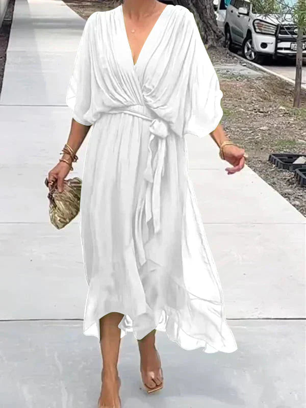 Alessia | Women's V Neck Summer Maxi Dress
