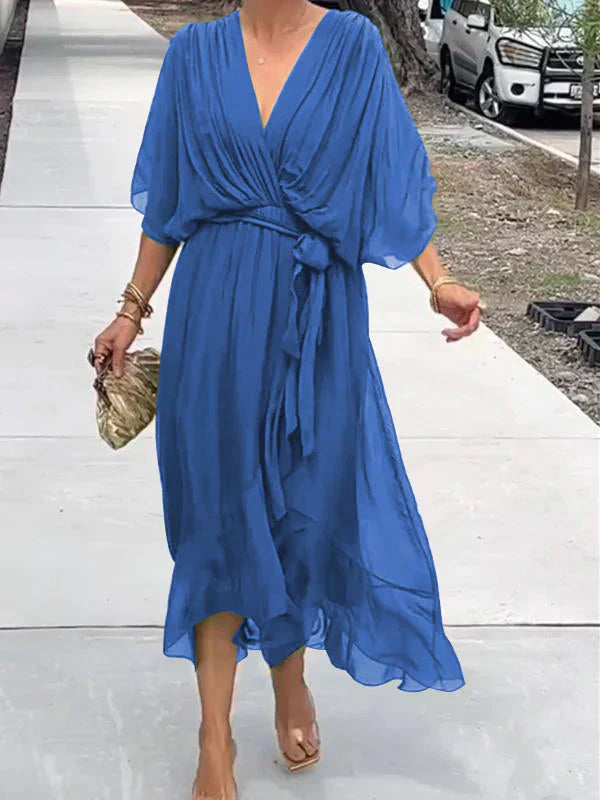 Alessia | Women's V Neck Summer Maxi Dress