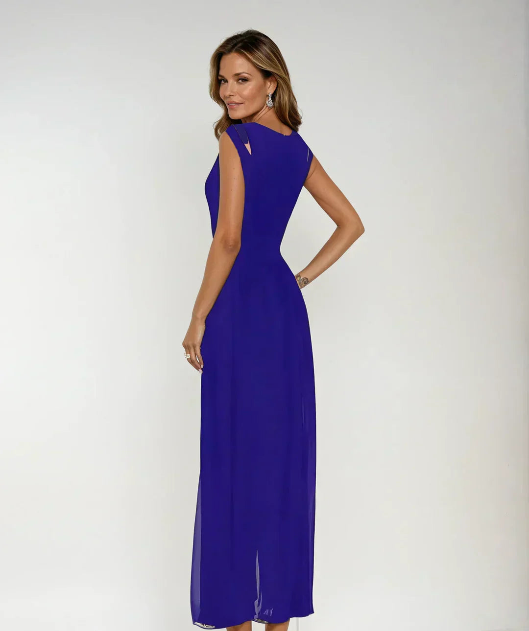 Kenna | Women’s Evening Round Neck Maxi Dress