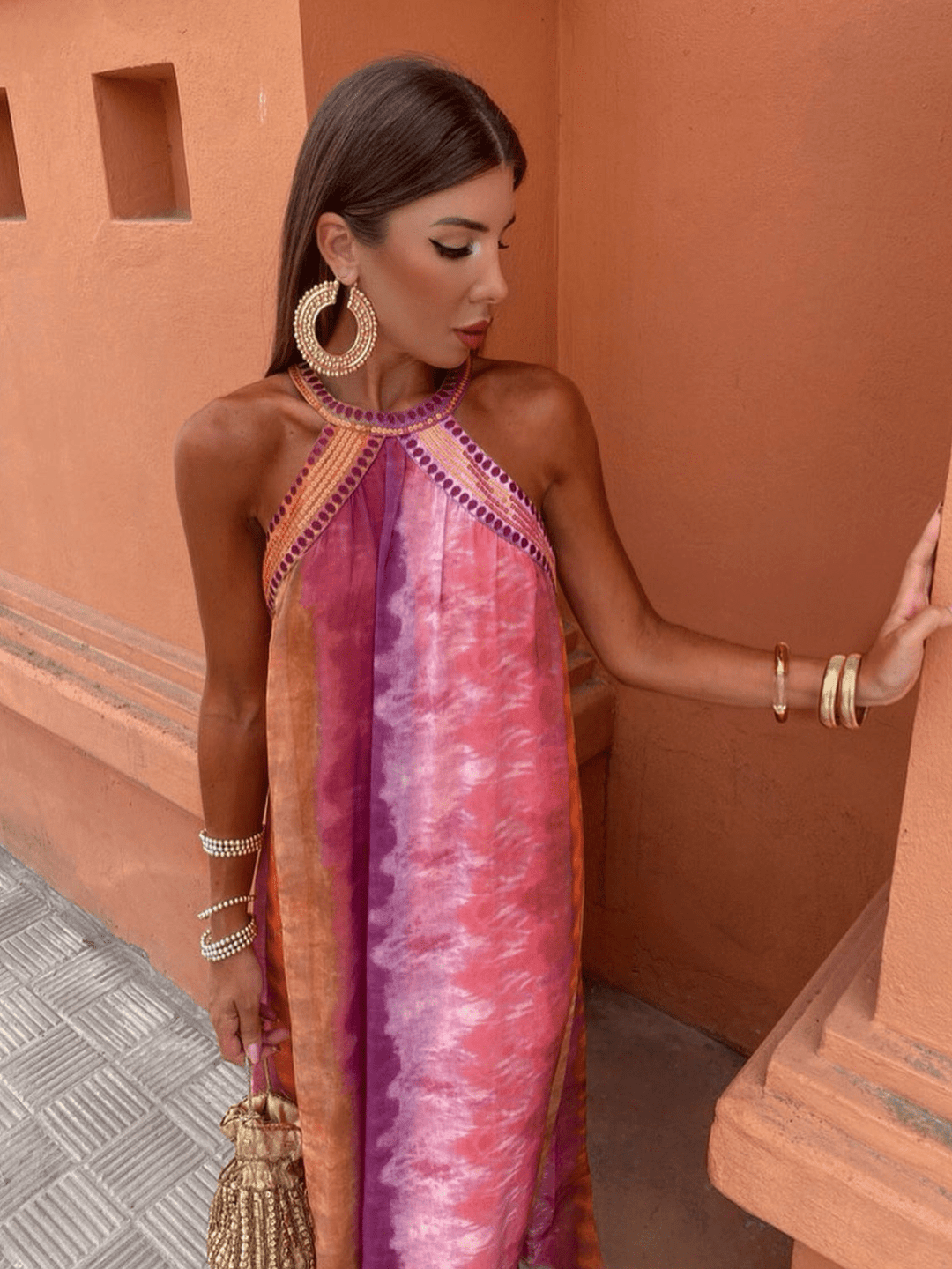 Hadi | Women’s Halter Neck Wedding Guest Dress