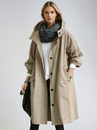 Eliana | Women's Classic Hooded Long Trench Coat