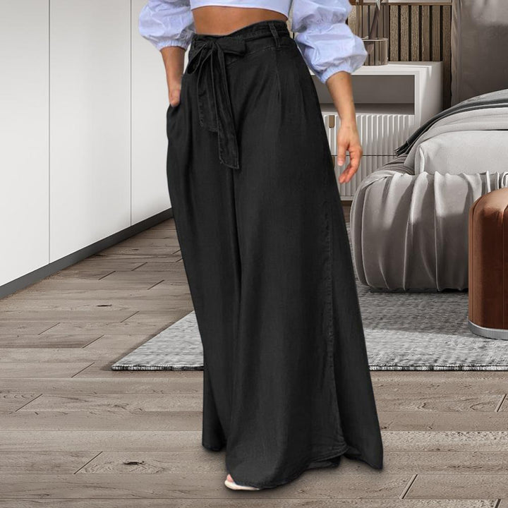 Hestia | Women's Waist Tie Detail Denim Skirt
