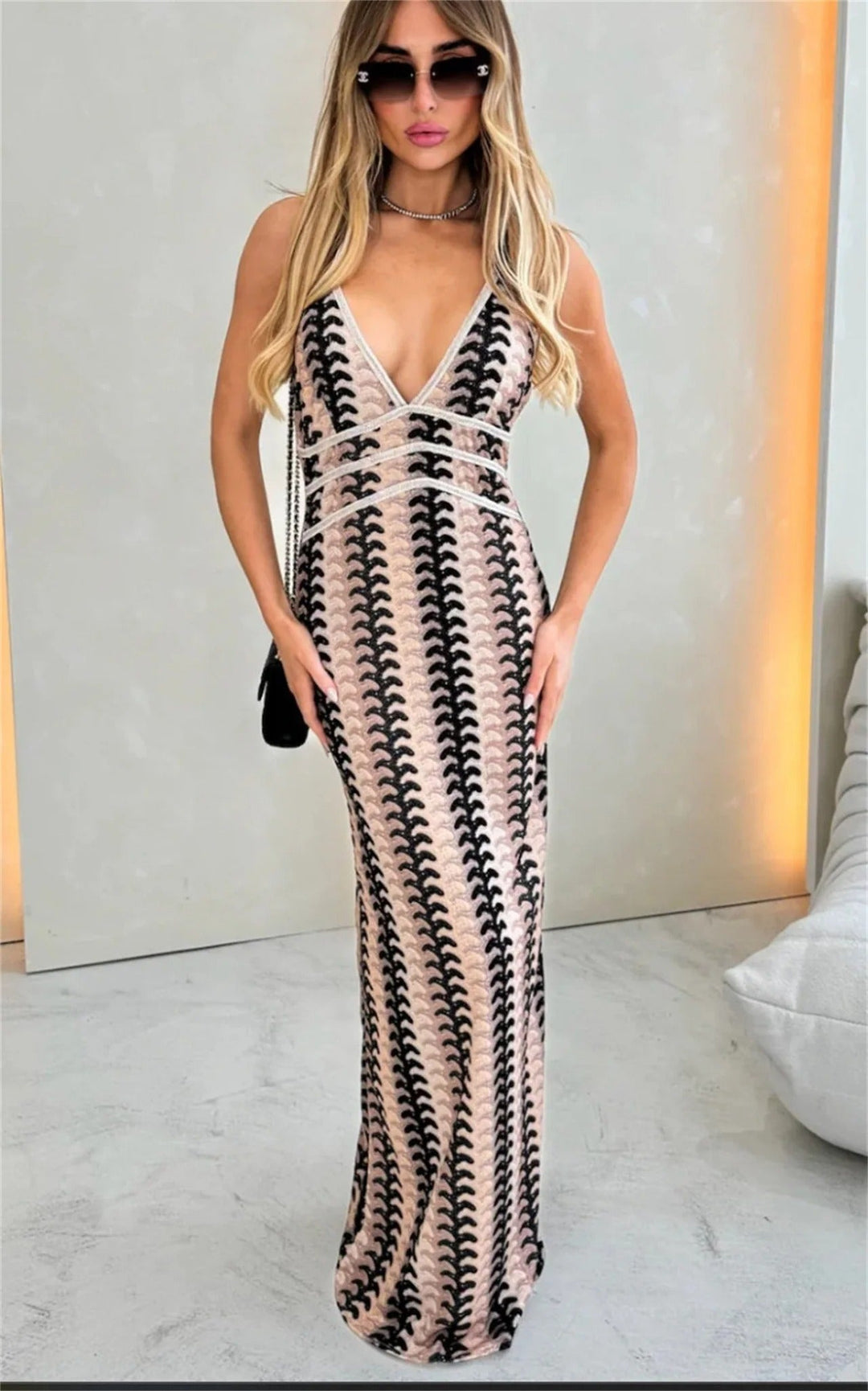 Noor | Women’s V-Neck Draped Wedding Guest Dress