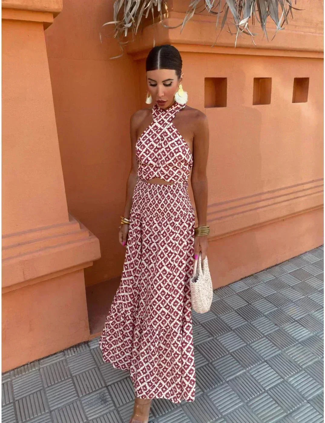 Evelina | Women’s Elegant Halterneck Wedding Guest Dress