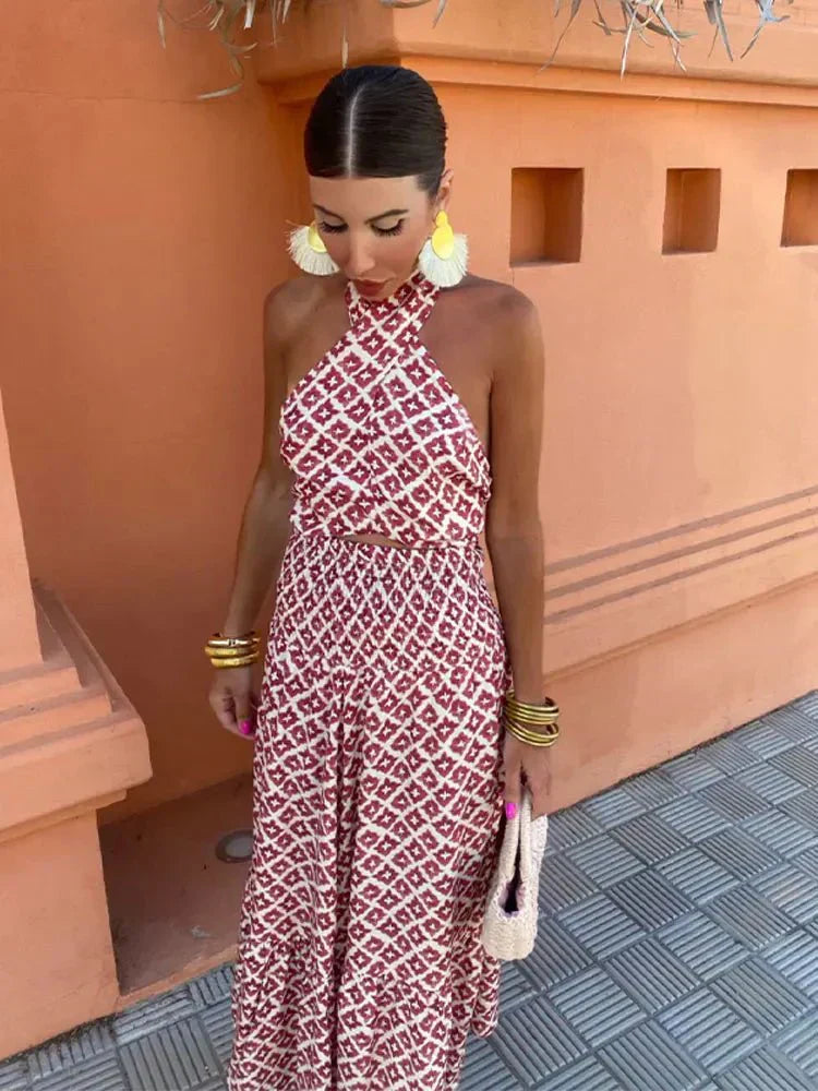Evelina | Women’s Elegant Halterneck Wedding Guest Dress
