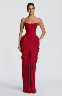 Valentina | Women's Strapless Corset Chiffon Winter Formal Gown