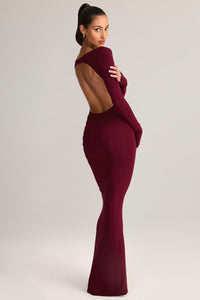 Isabella | Women's Elegant Ruched Backless Maxi Dress