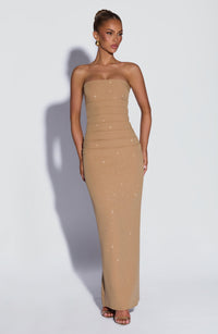 Penelope | Women's Strapless Glitter Prom Gown