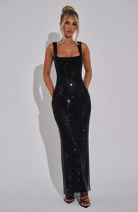 Delilah | Women's Mesh Going Out Maxi Dress