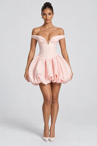 Avery | Women's Short Plunge Bardot Homecoming Dress
